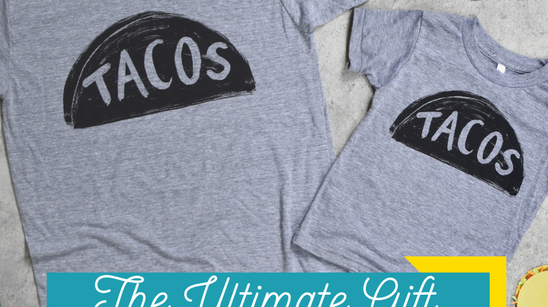 Matching Family Dad and Kids Taco Pizza Pie TShirt Sets for Foodie Father's Day 2025