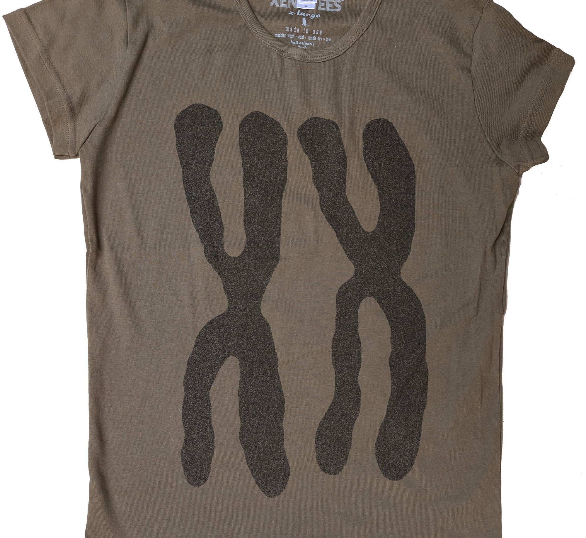 XX Chromosomes Women's Baby Rib Cap Sleeve Tee T-shirts Xenotees