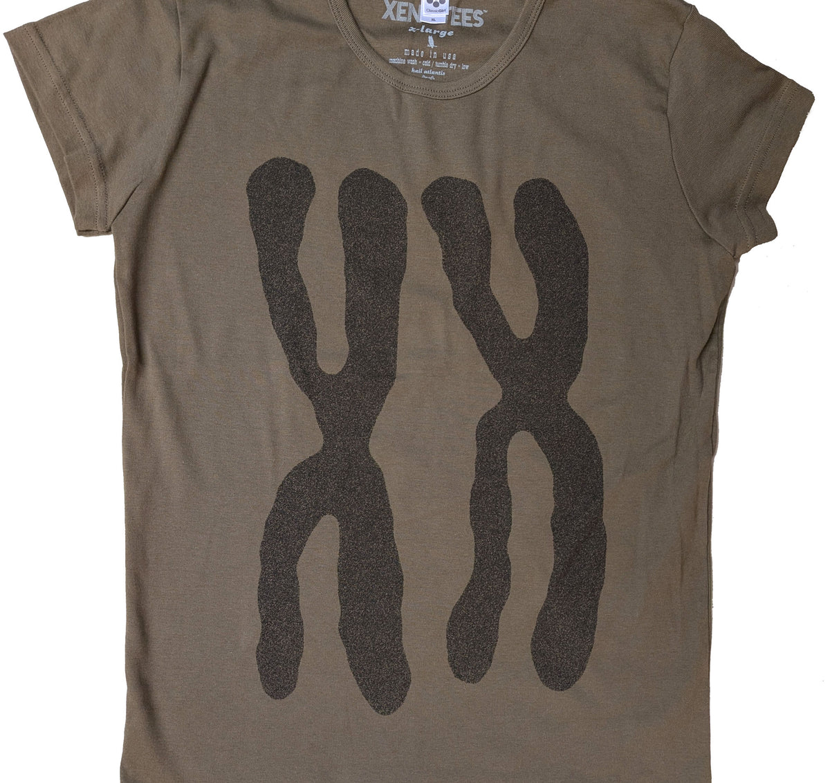 XX Chromosomes Women's Baby Rib Cap Sleeve Tee T-shirts Xenotees