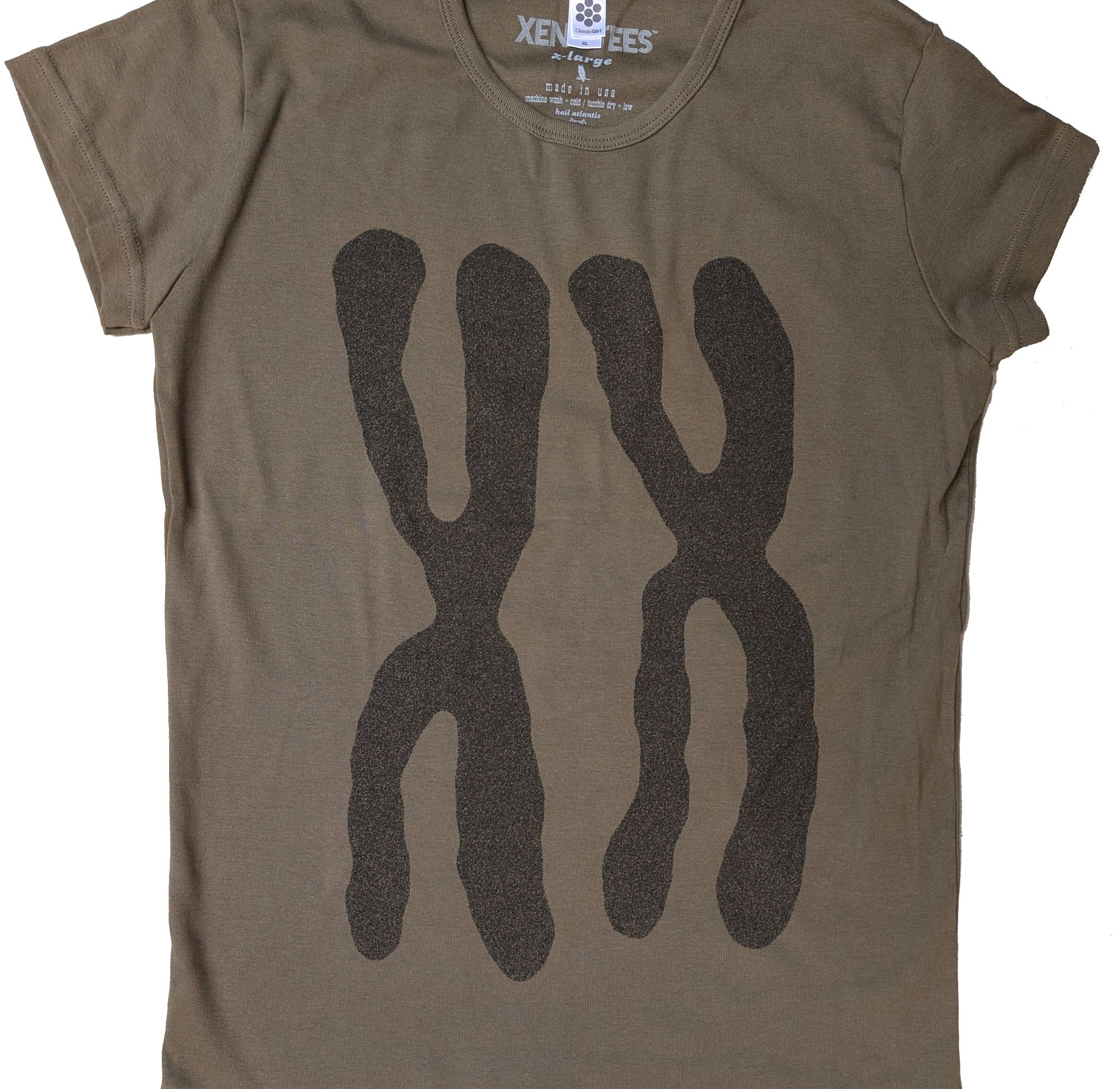 XX Chromosomes Women's Baby Rib Cap Sleeve Tee T-shirts Xenotees