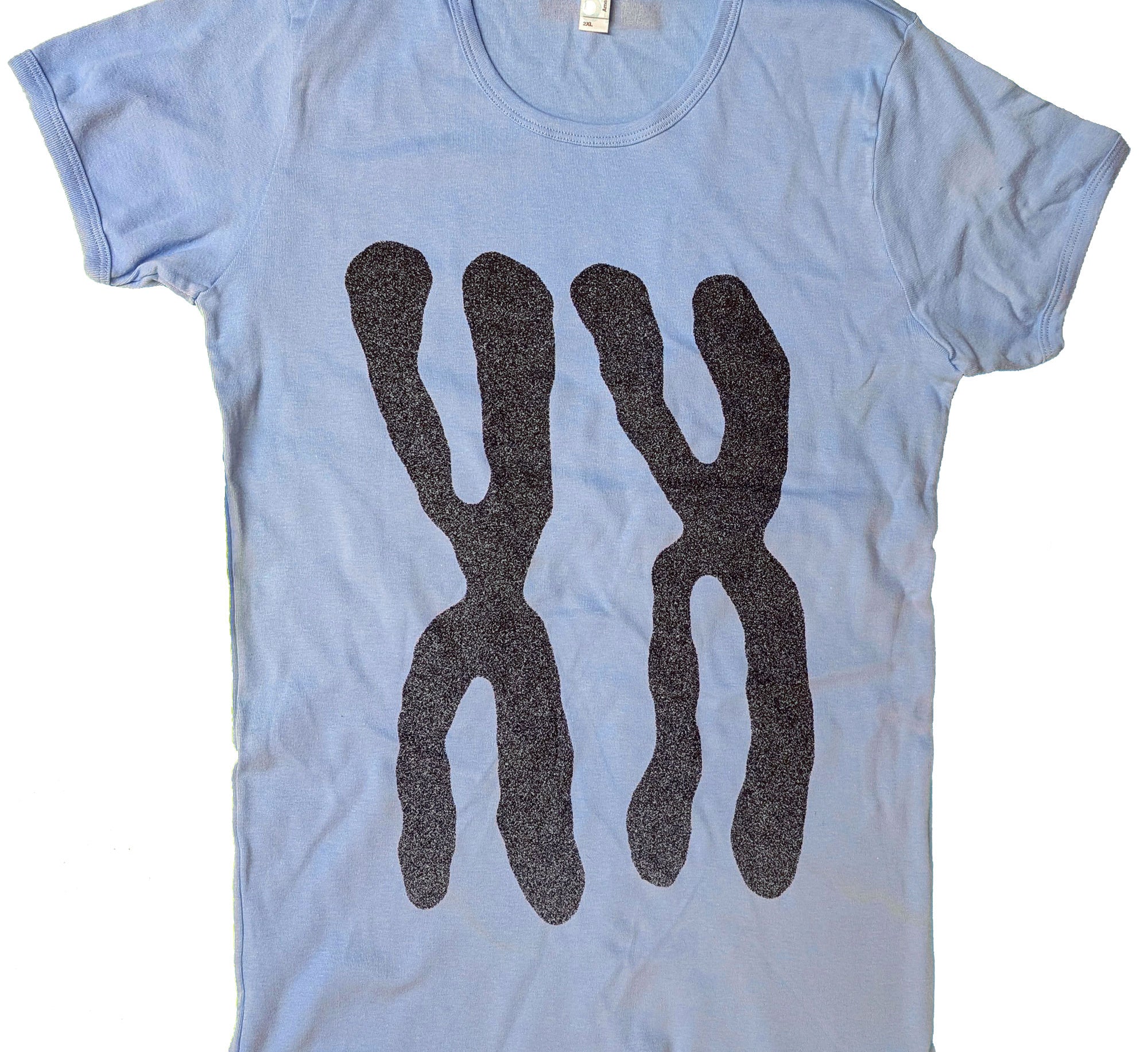 XX Chromosomes Women's Baby Rib Cap Sleeve Tee T-shirts Xenotees