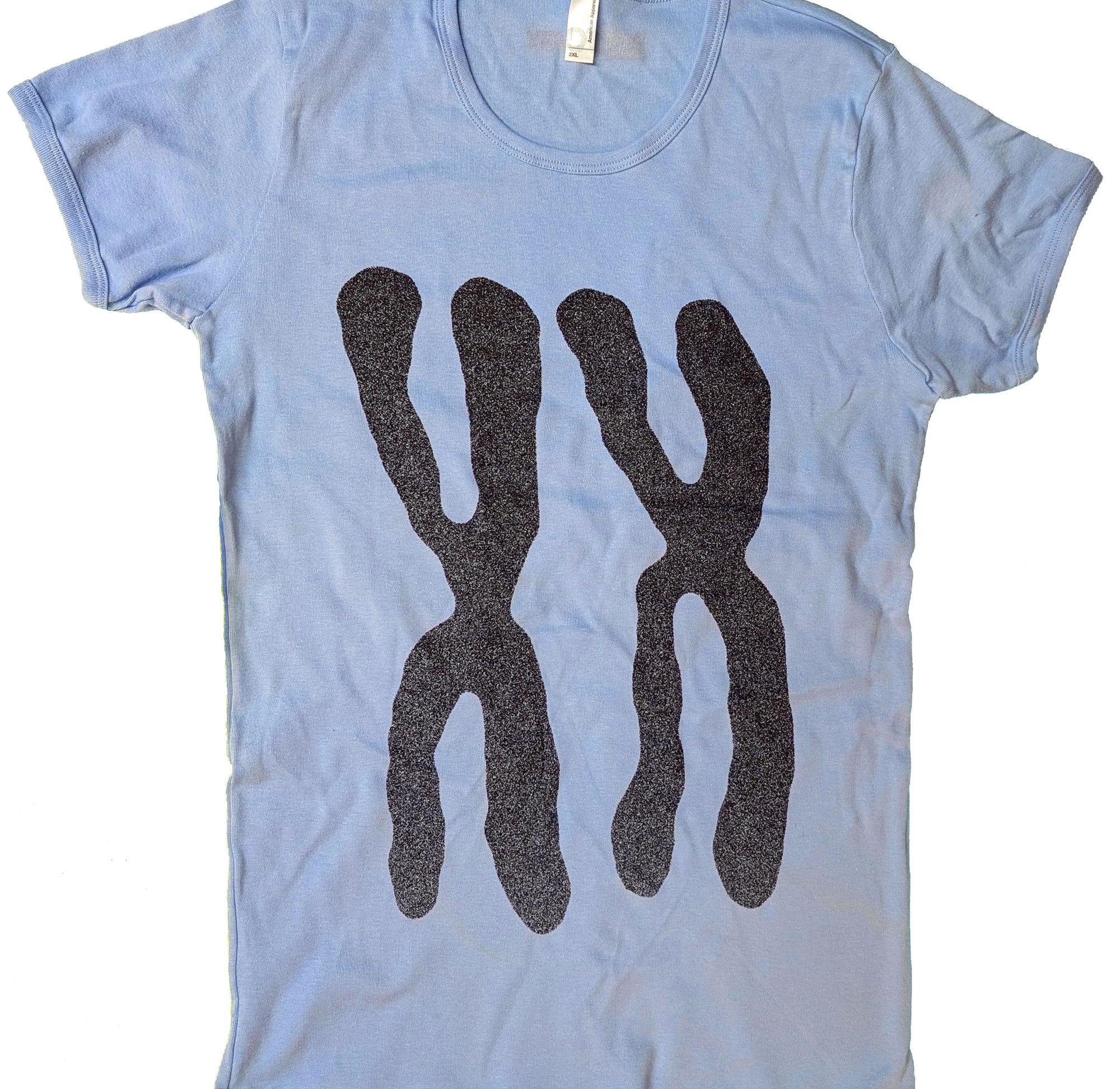 XX Chromosomes Women's Baby Rib Cap Sleeve Tee T-shirts Xenotees