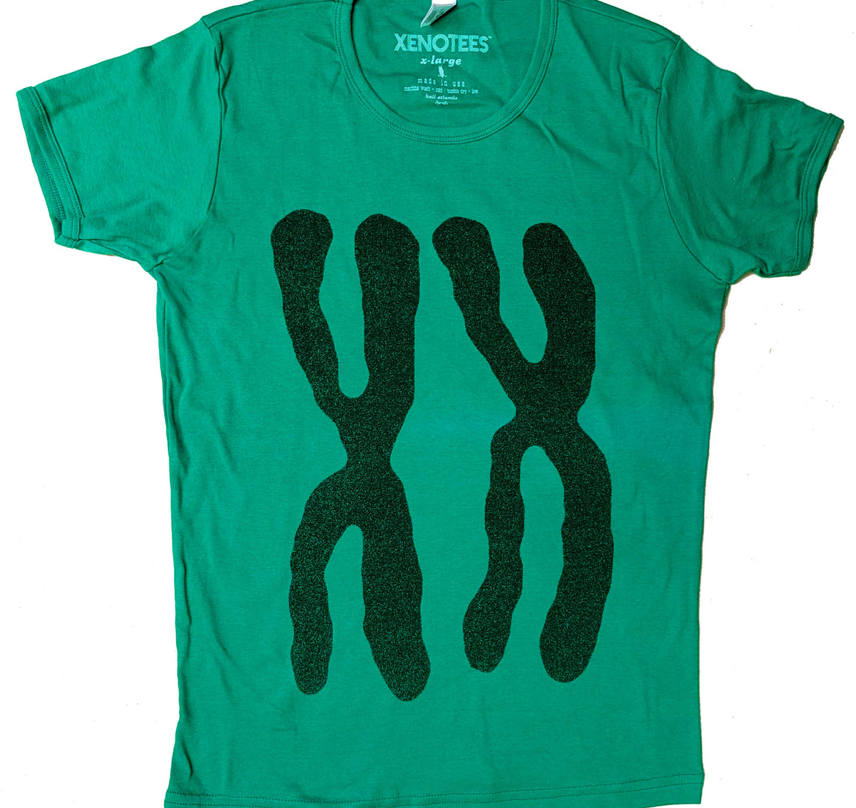XX Chromosomes Women's Baby Rib Cap Sleeve Tee T-shirts Xenotees