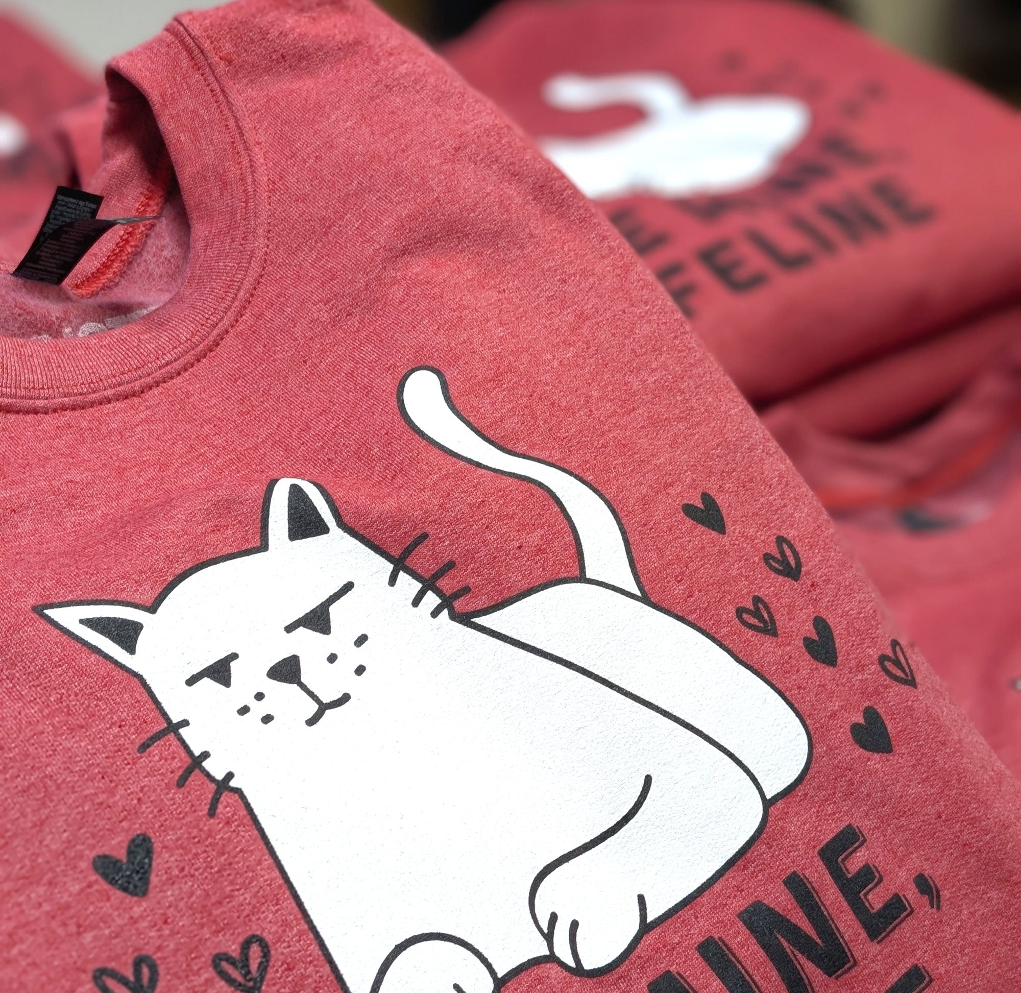 Funny Be Mine Feline Cat Lover Valentine Sweatshirt Sweatshirts Xenotees
