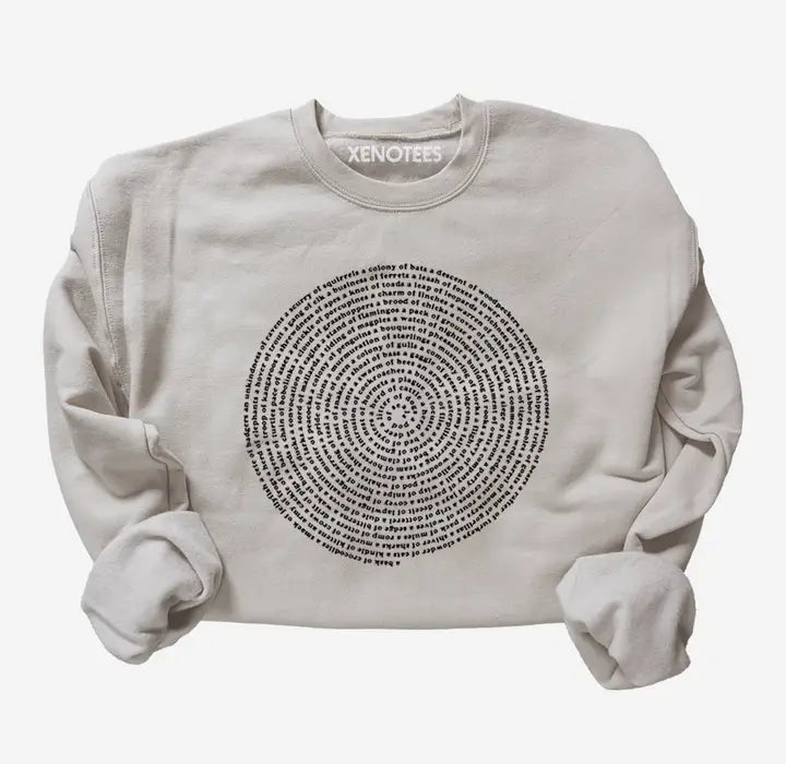 Collective Animal Nouns Pullover Sweatshirt