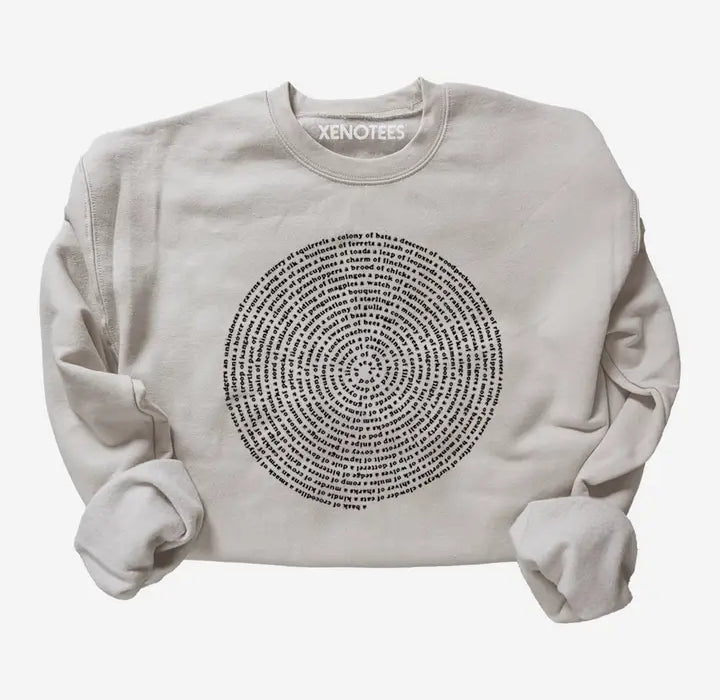 Collective Animal Nouns Pullover Sweatshirt Sweatshirts Xenotees