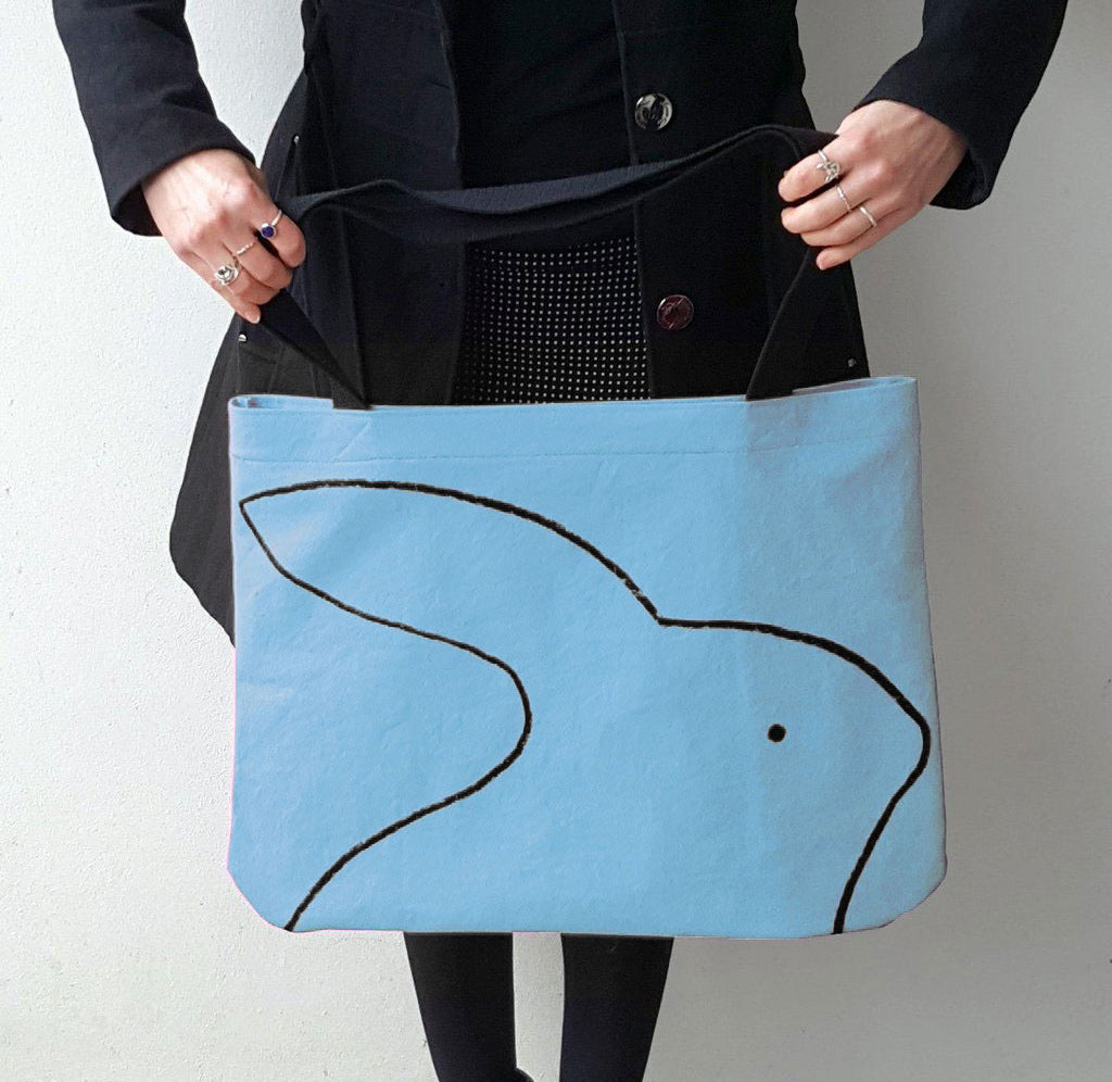 Giant Bunny Rabbit Canvas Market Tote Bag Tote Bag Xenotees