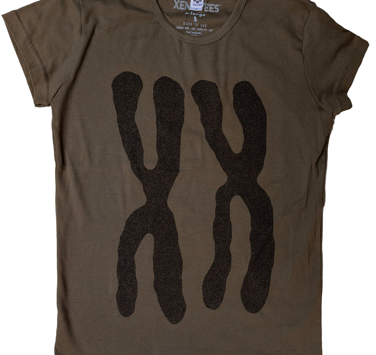 XX Chromosomes Women's Baby Rib Cap Sleeve Tee T-shirts Xenotees