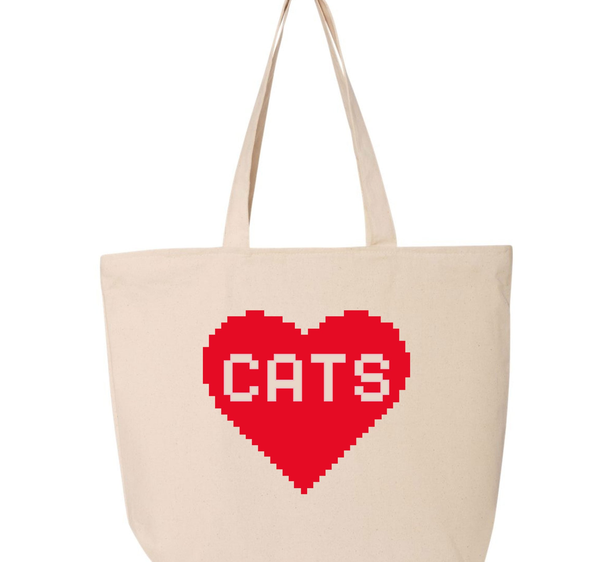 Oversized Cat Lover Tote Bag with Zipper Xenotees