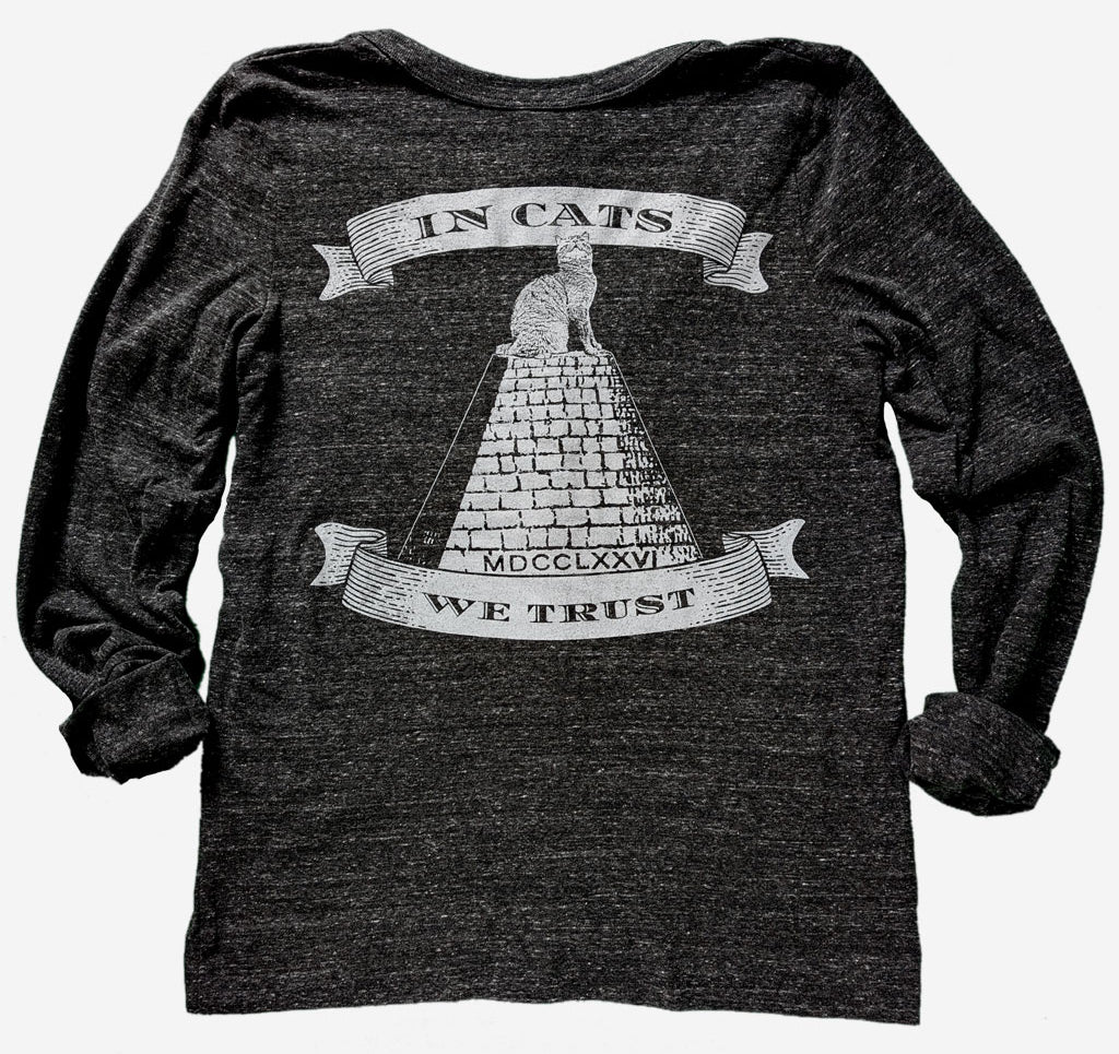 In Cats We Trust V-Neck Cardigan Sweatshirts Xenotees