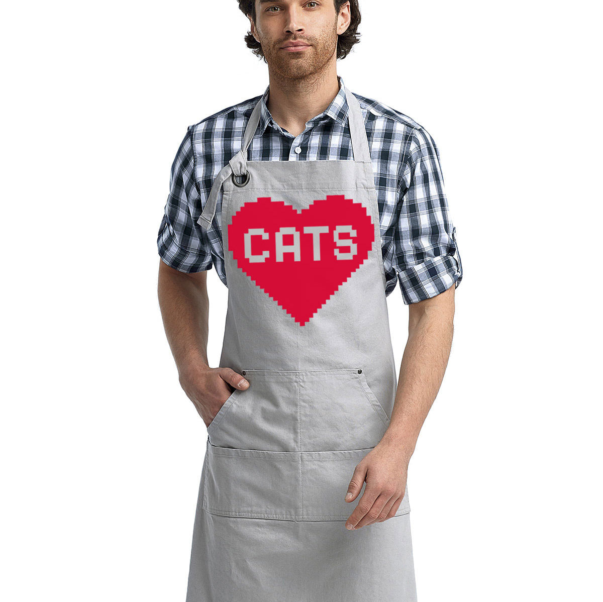 Retro Cat Lover Canvas Apron Apron Xenotees