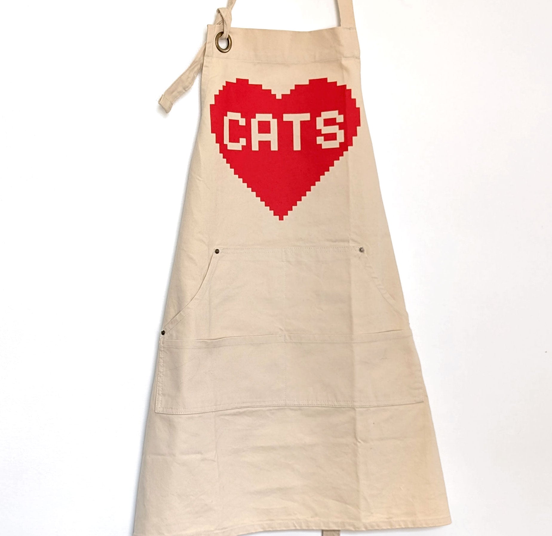 Retro Gamer Gift for Cat Lover Cooking Apron