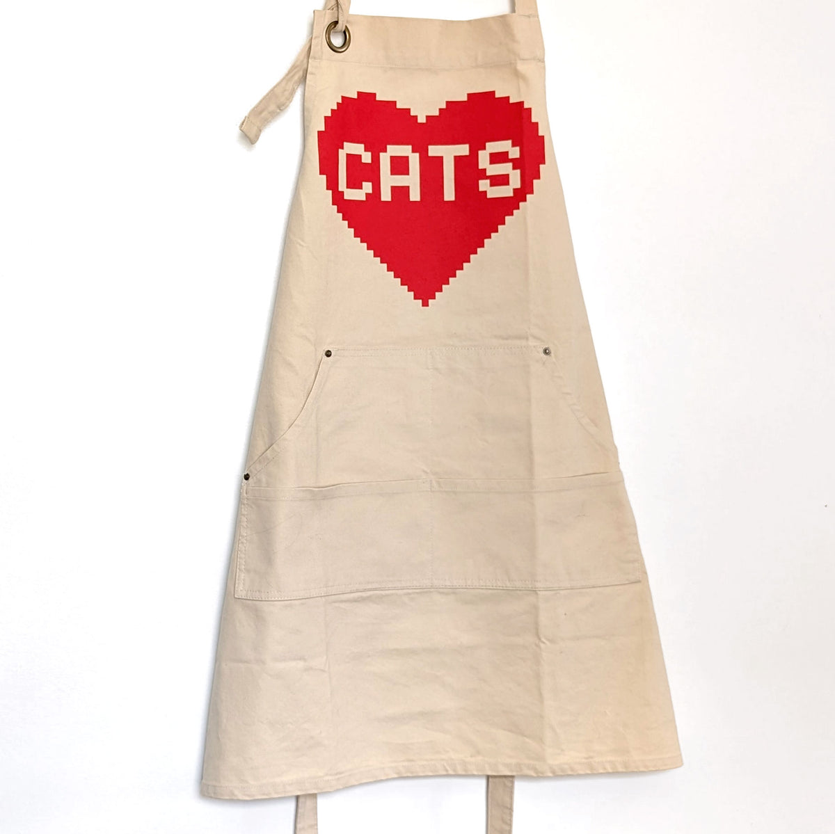 Retro Cat Lover Canvas Apron Apron Xenotees
