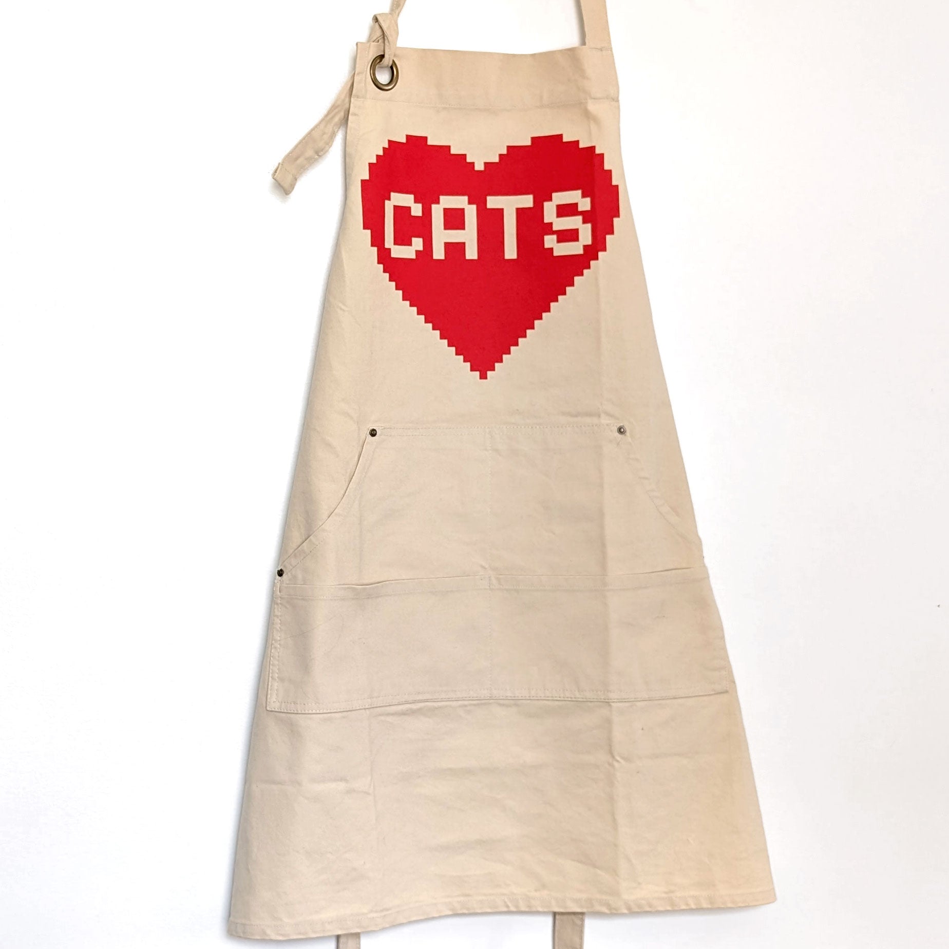 Retro Gamer Gift for Cat Lover Cooking Apron