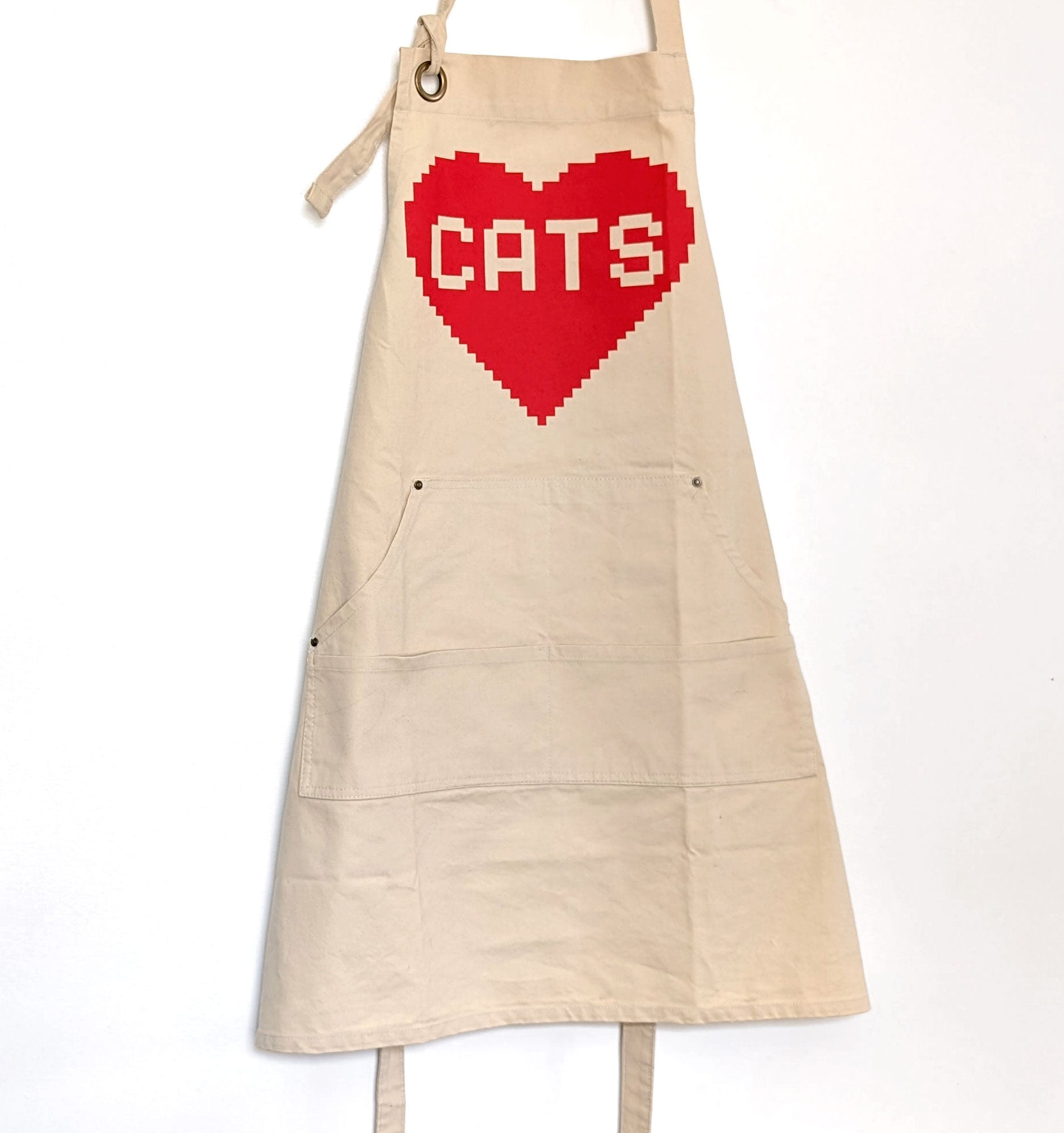 Retro Gamer Gift for Cat Lover Cooking Apron