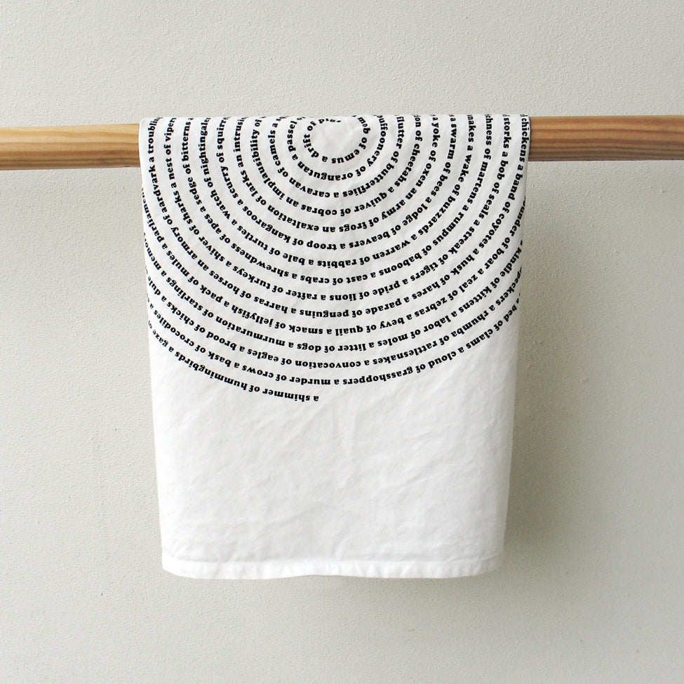 Animal Collective Nouns Kitchen Tea Towel Tea Towels Xenotees