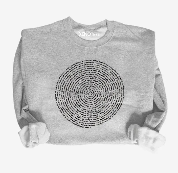 Collective Animal Nouns Pullover Sweatshirt