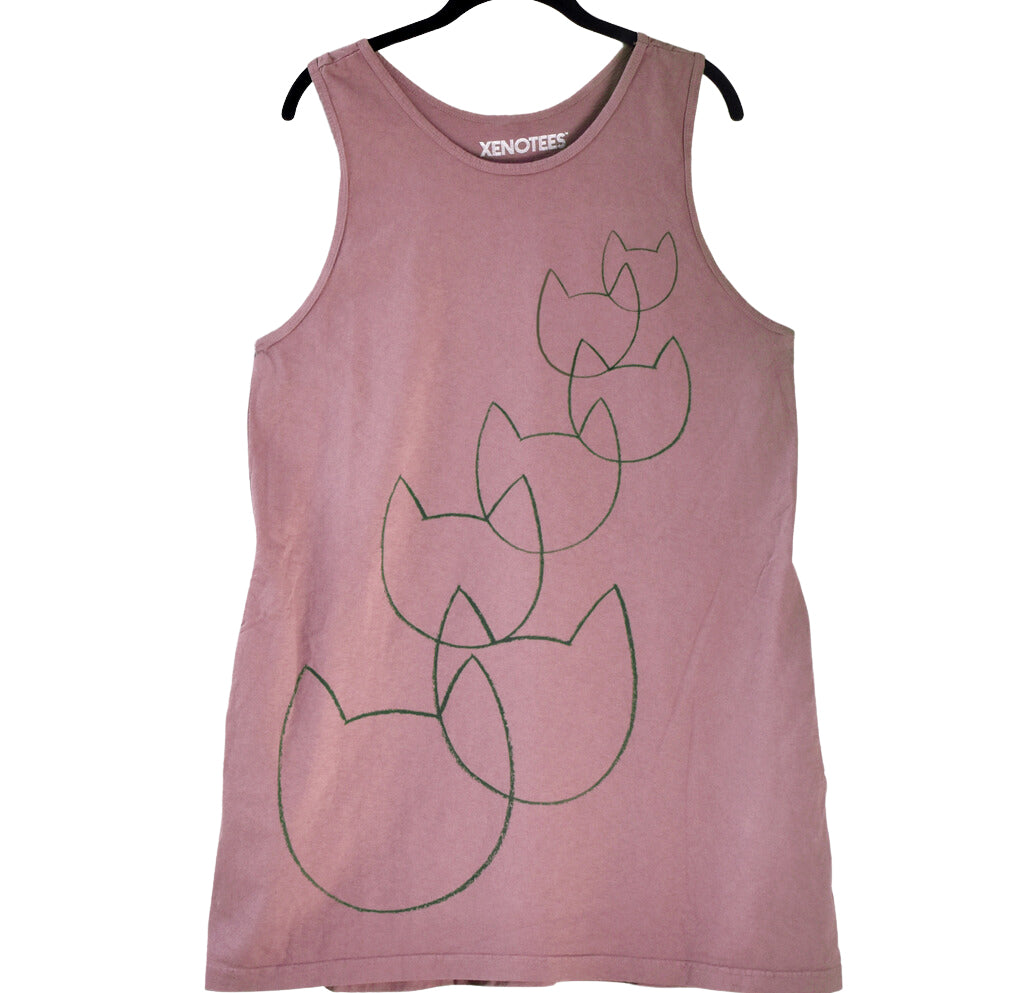 Pink Rose Cat Lady Dress with Pockets for Cat Mom