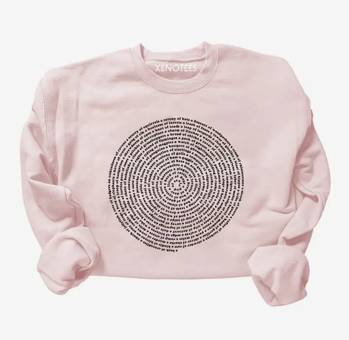 Collective Animal Nouns Pullover Sweatshirt