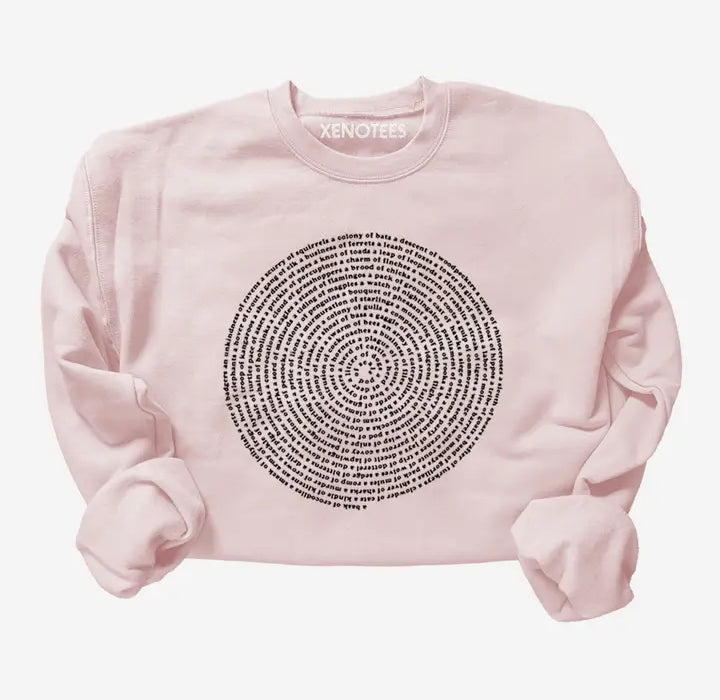 Collective Animal Nouns Pullover Sweatshirt Sweatshirts Xenotees