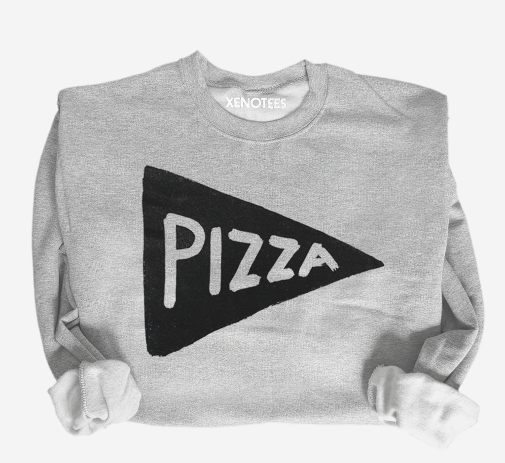 Unisex Pizza Crew Neck Sweatshirt Men Tshirts Xenotees