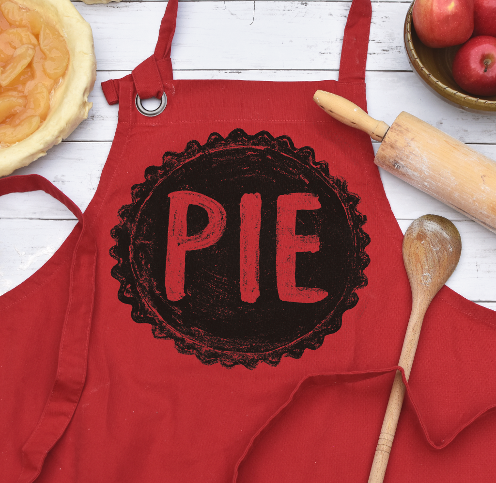 Pie Lover's Cotton Canvas Apron with Pockets Apron Xenotees