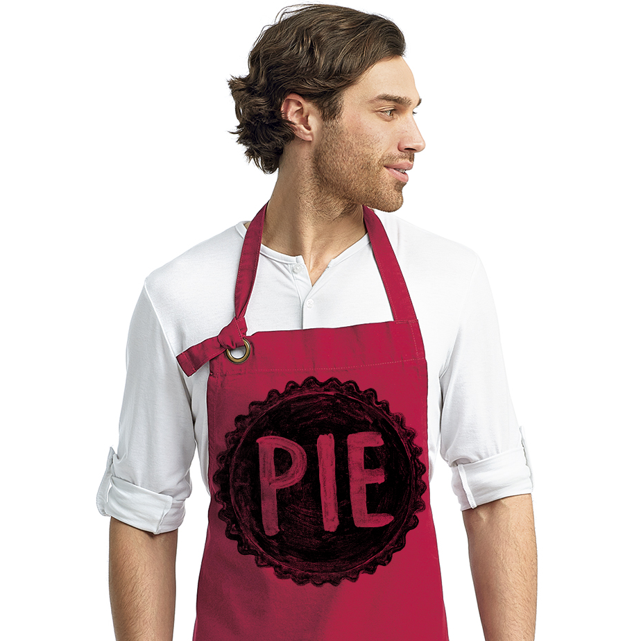 Home Pastry chef red men's apron