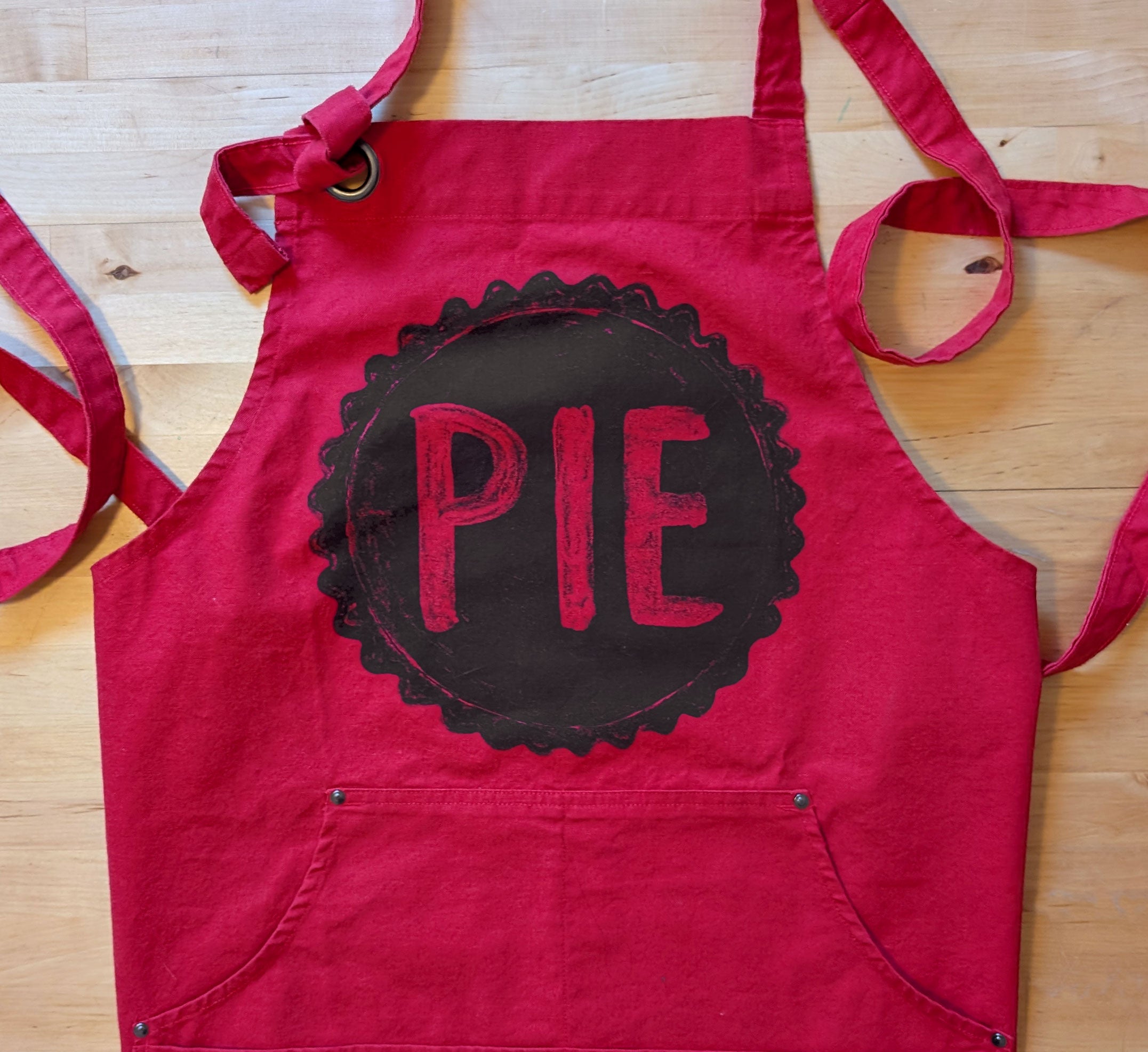 Pie Lover's Cotton Canvas Apron with Pockets Apron Xenotees