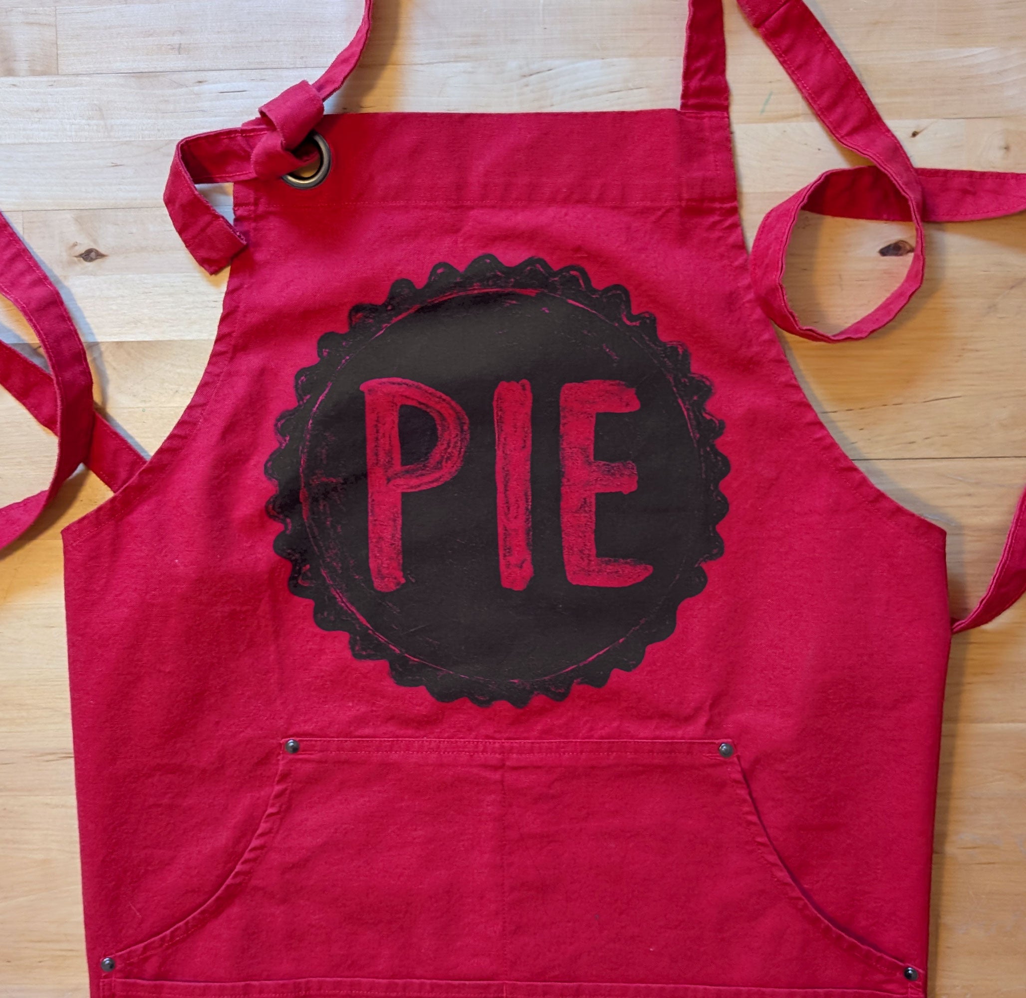 Pie Lover's Cotton Canvas Apron with Pockets Apron Xenotees
