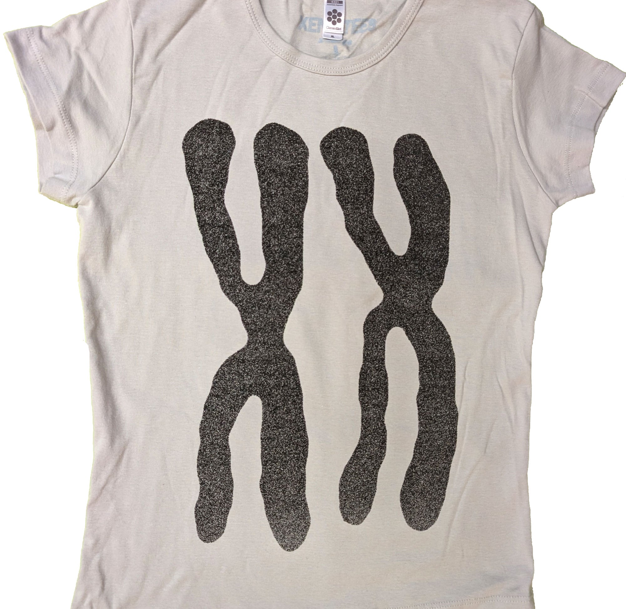 XX Chromosomes Women's Baby Rib Cap Sleeve Tee T-shirts Xenotees