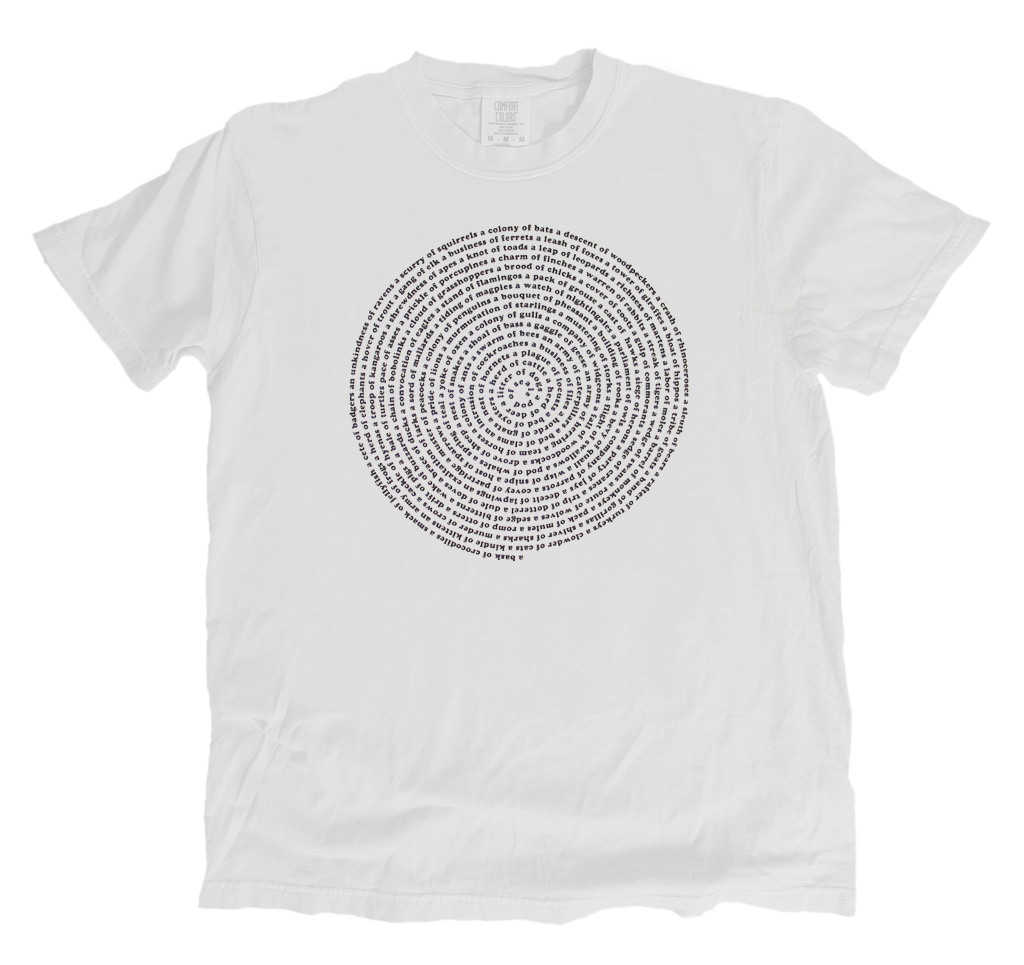 Collective Animal Nouns List Cotton T-shirt T-shirts Xenotees