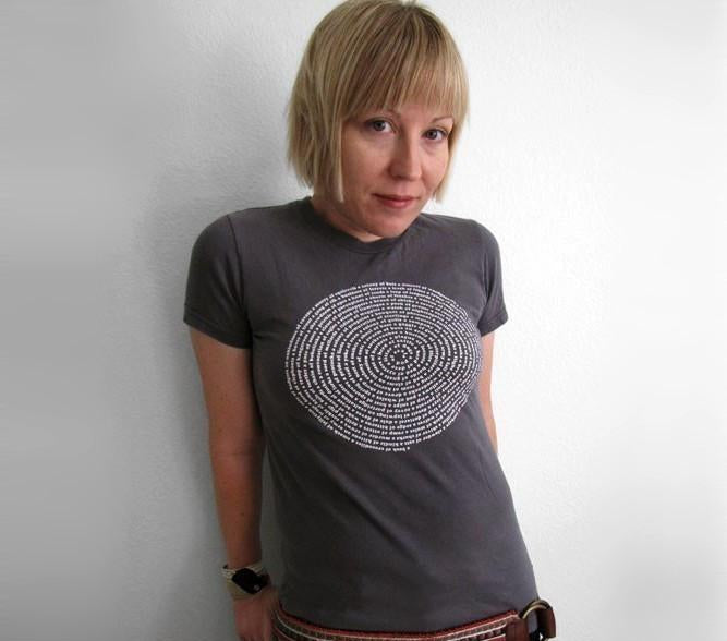 Charcoal Gray Animal Collective Nouns Womens T-shirt by Xenotees
