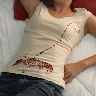 Women's Pet Lobster Print Sleeveless Shirt by Xenotees