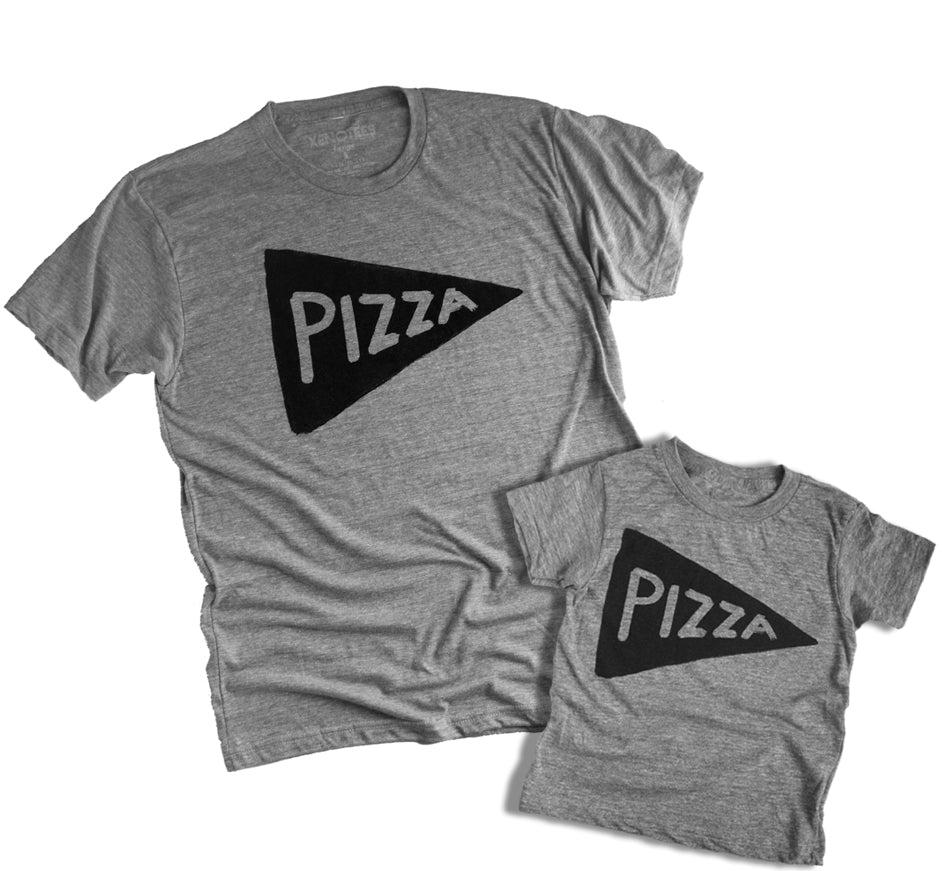 Father Son Matching Pizza T-shirts Outfit Gift for Dad on Father's Day
