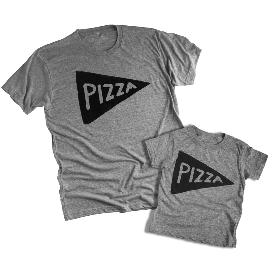 Father Son Matching Pizza T-shirts Outfit Gift for Dad on Father's Day
