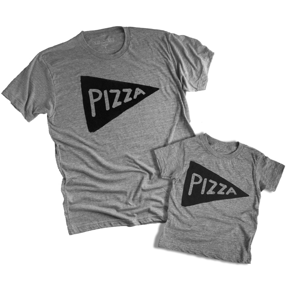 Father Son Matching Pizza T-shirts Outfit Gift for Dad on Father's Day