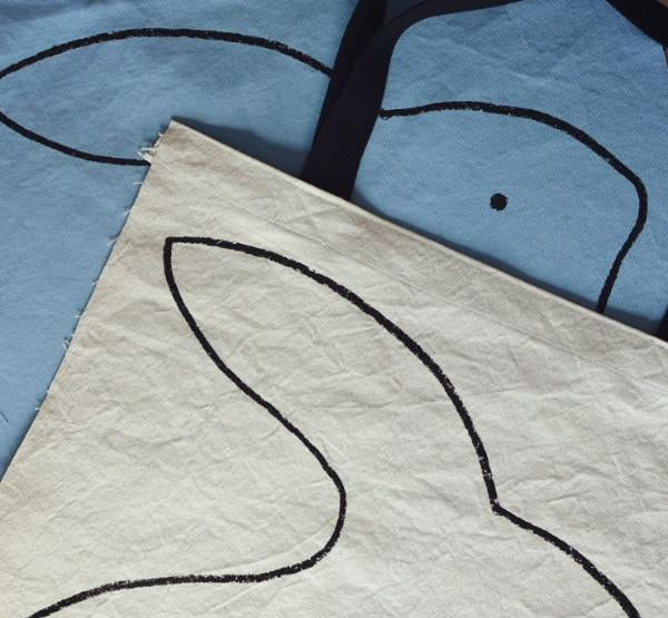 Over-sized Rabbit Tote Bag by Xenotees