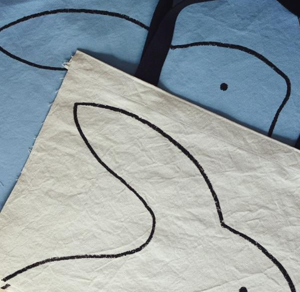 Giant Bunny Rabbit Canvas Market Tote Bag Tote Bag Xenotees