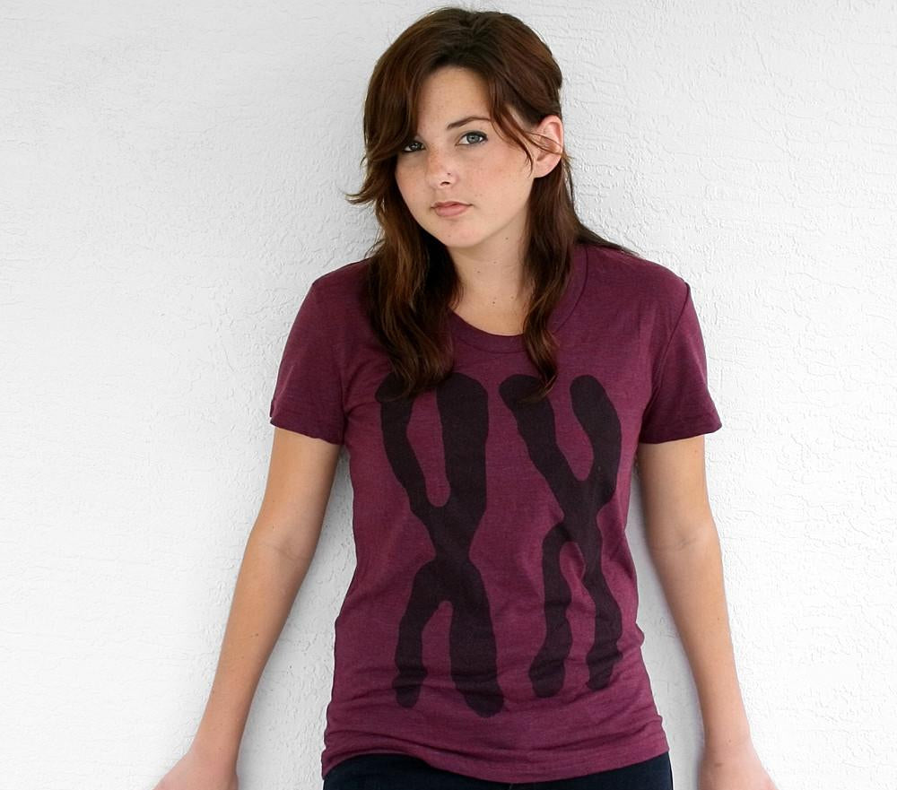 Womens XX Chromosomes Track T-shirt by Xenotees