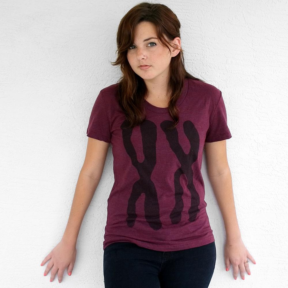Womens XX Chromosomes Track T-shirt by Xenotees