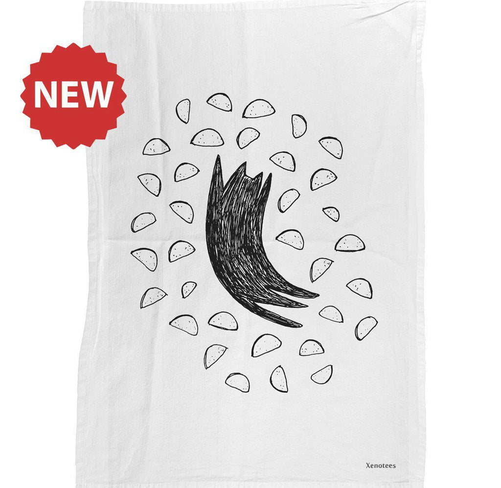 Taco Cat Dish Towel Tea Towels Xenotees