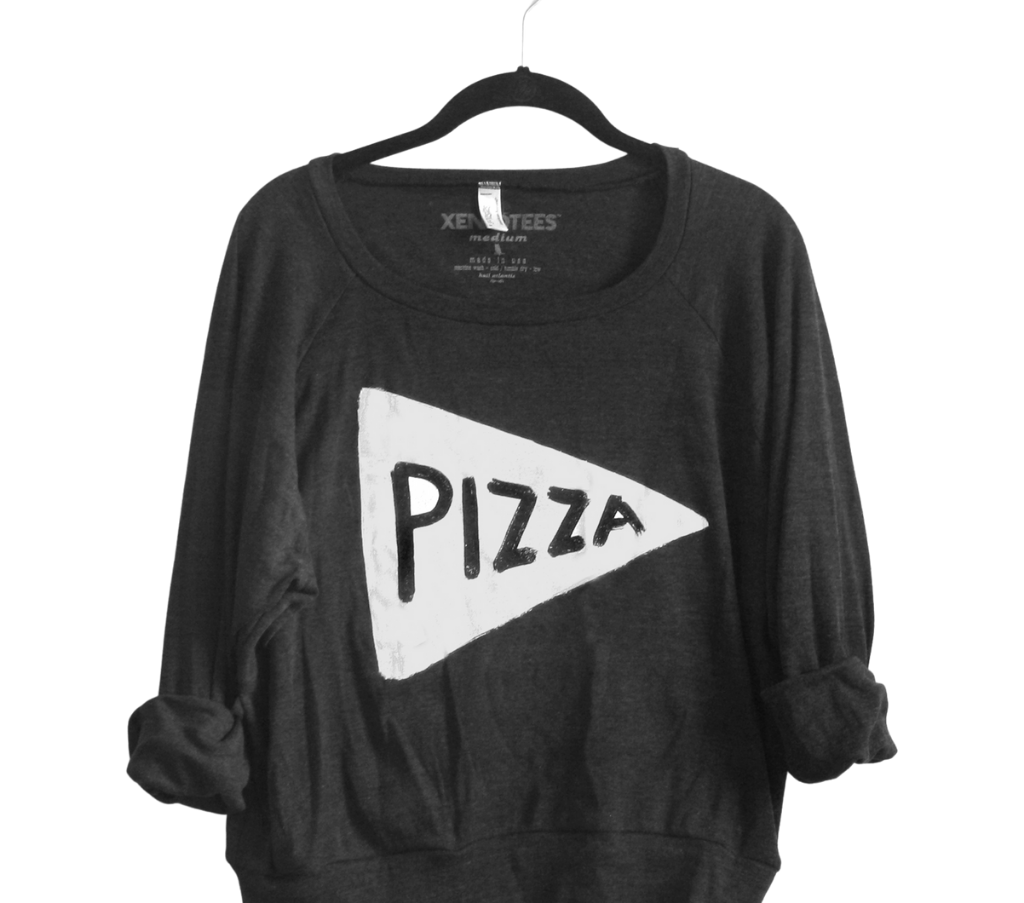 Xenotees Pizza Womens Longsleeved Shirt