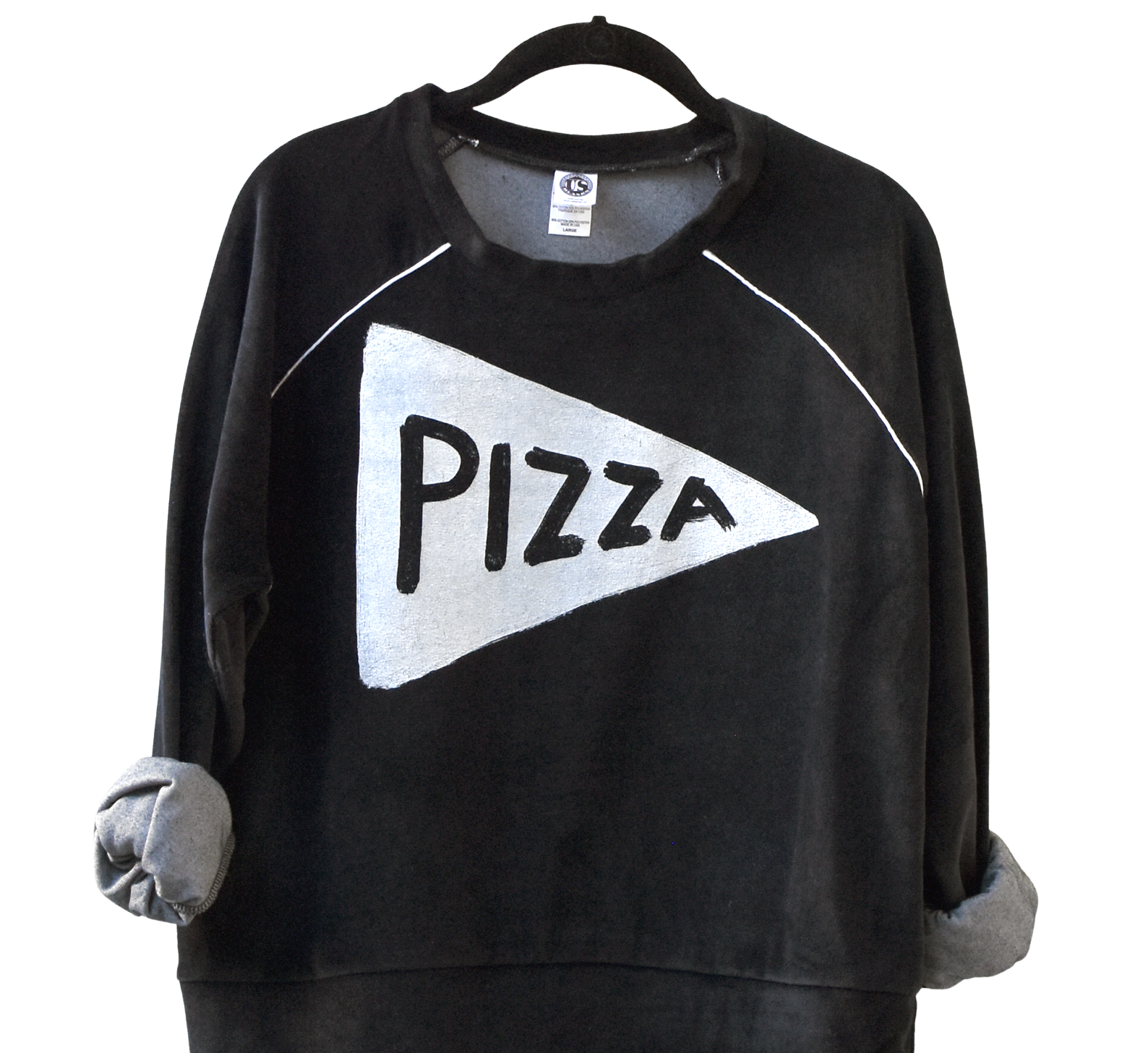 Womens Velour Pizza Lover Vintage Style Sweatshirt Womens Clothing Xenotees