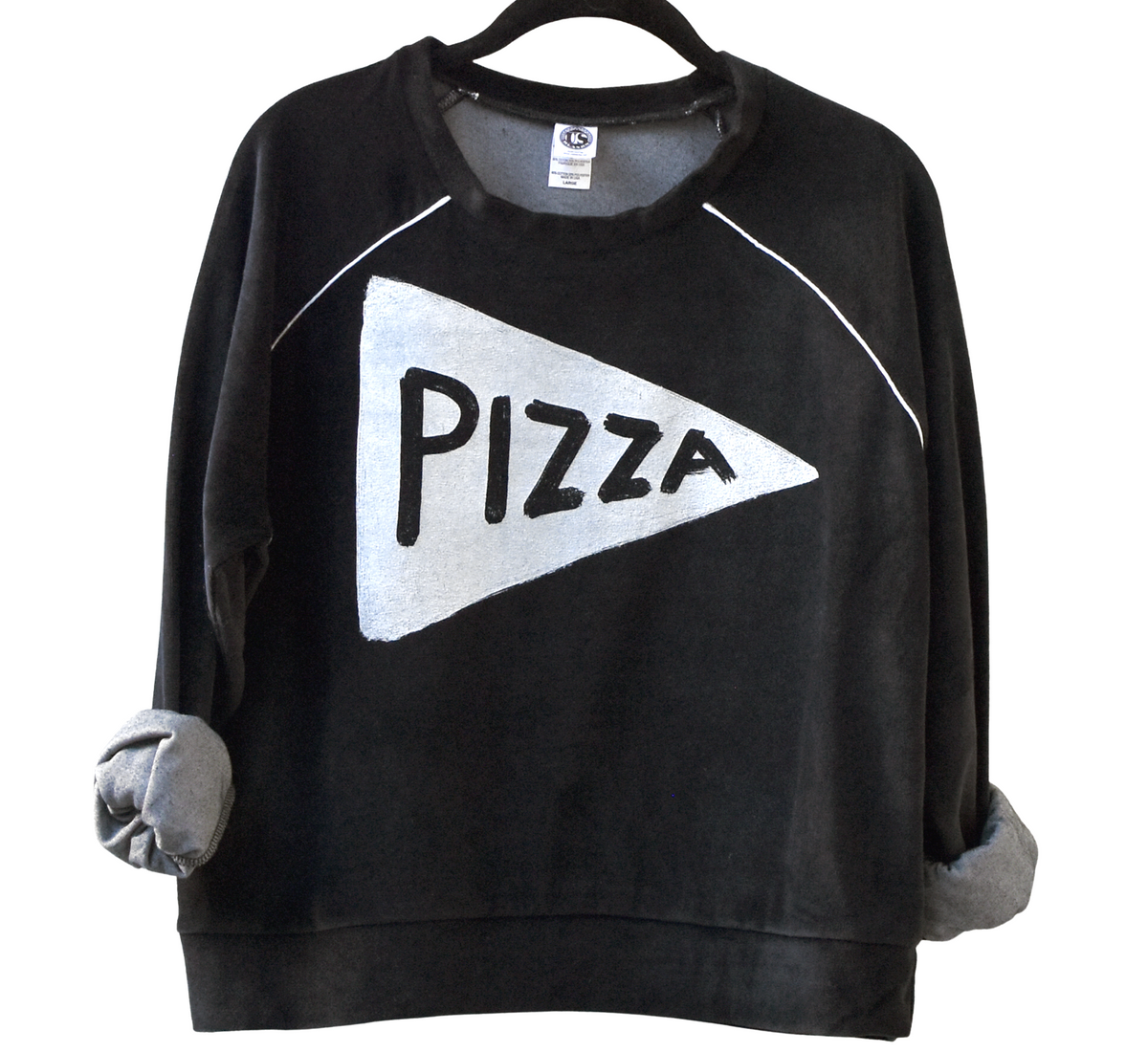 Womens Velour Pizza Lover Retro Sweatshirt Womens Clothing Xenotees