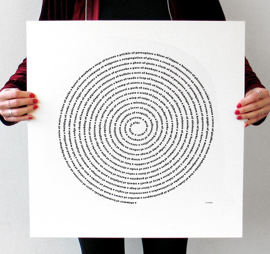 Animal Collective Group Nouns Screen Printed Poster Art Prints Xenotees