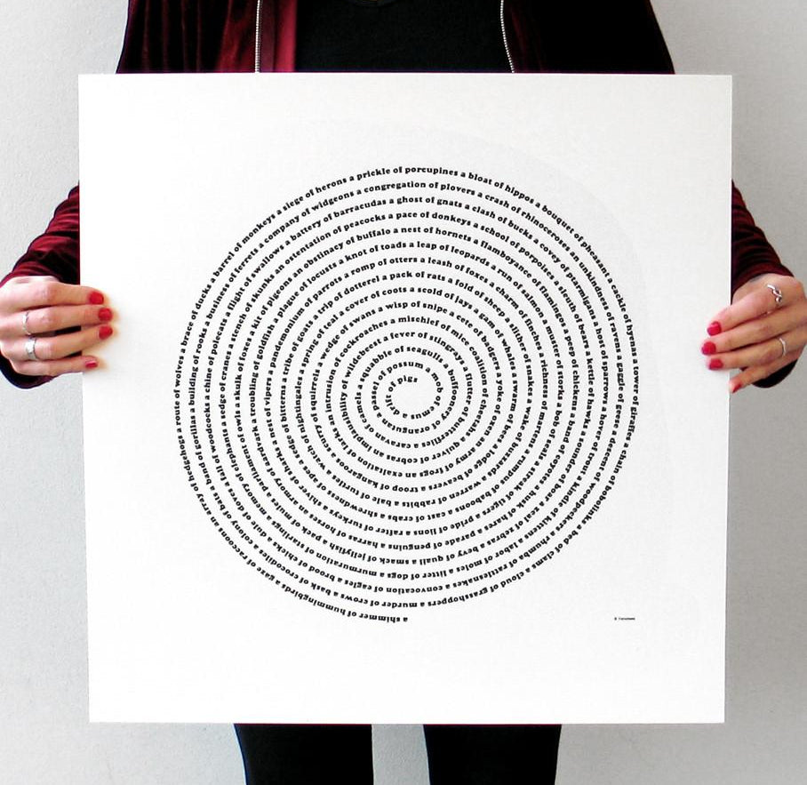 Animal Collective Group Nouns Screen Printed Poster Art Prints Xenotees