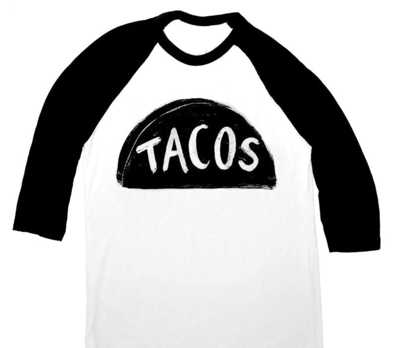 Funny Team Taco Baseball Jersey Graphic T Shirt by Xenotees