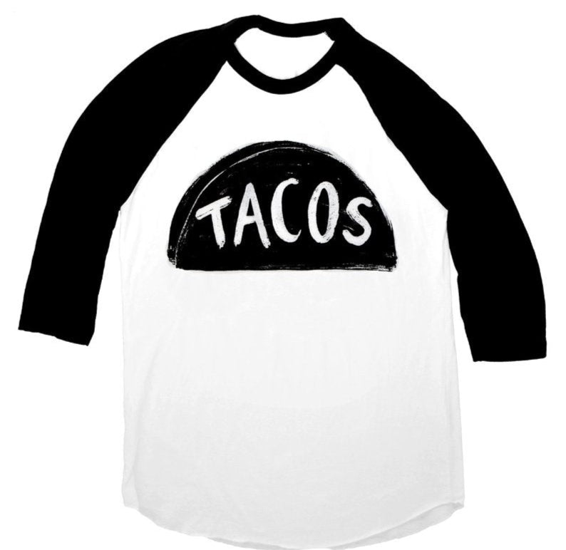 Funny Team Taco Baseball Jersey Graphic T Shirt by Xenotees