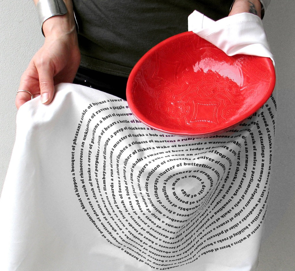 Animal Collective Nouns Kitchen Tea Towel Tea Towels Xenotees