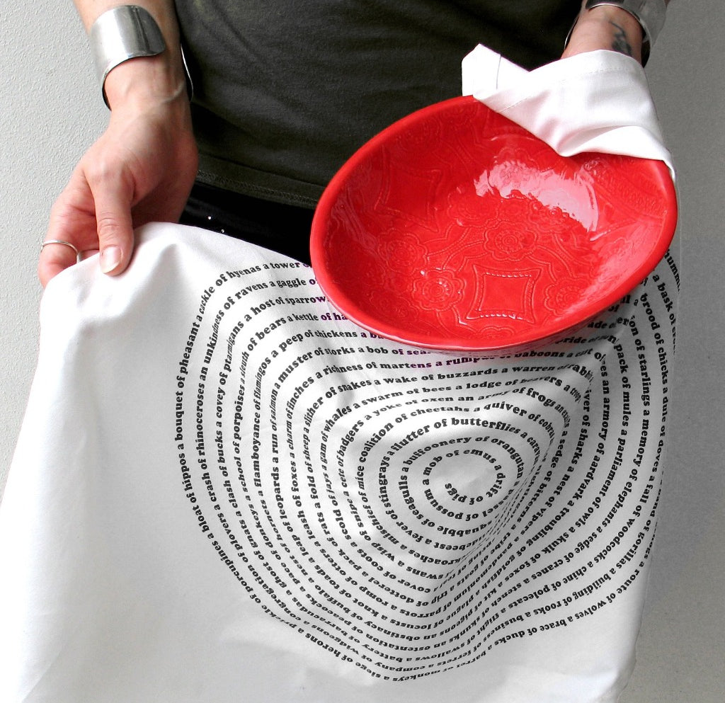 Animal Collective Nouns Kitchen Tea Towel Tea Towels Xenotees